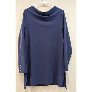 Betabrand Blue Agedefier Tunic Top Polyester Spandex Blend Size Small